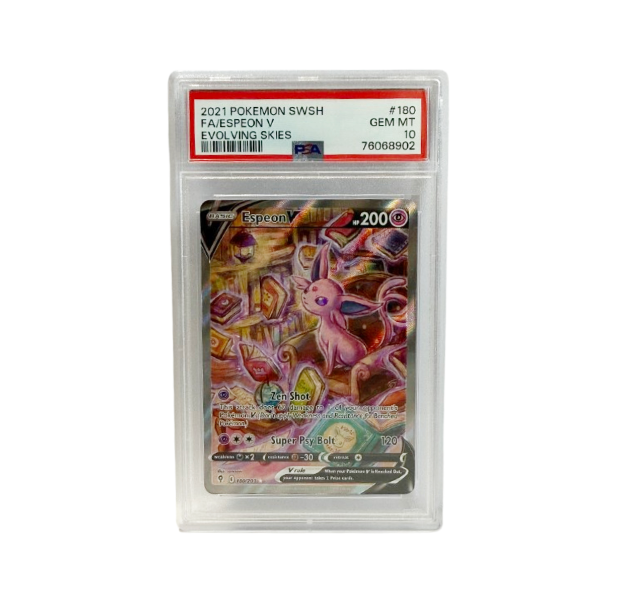 Evolving Skies - Espeon V Alt Art 180/203 - PSA 10